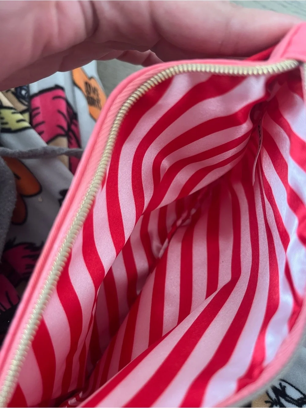 ipsy Pink Cosmetic Bag with Red Bow Accent